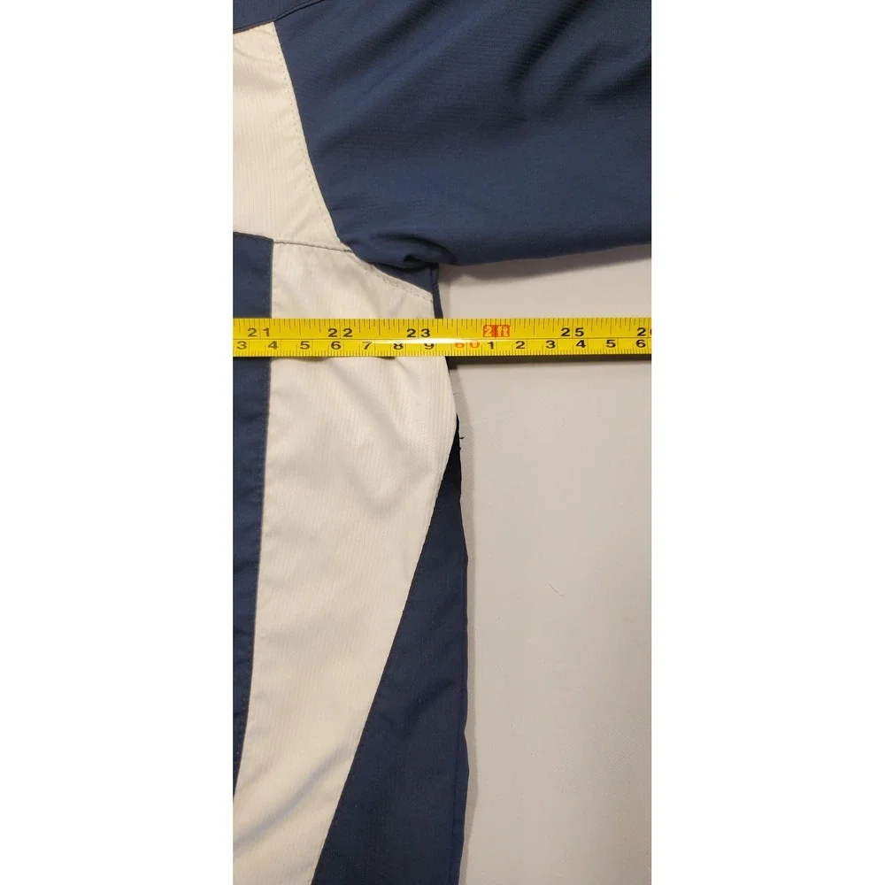 Nike Mens Windbreaker Jacket Navy Blue White Full Zip Swoosh 227012-420‎ Large